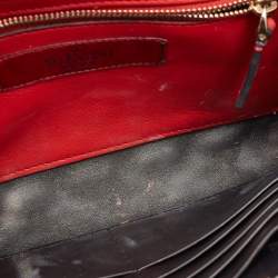 Pre Owned Valentino Black Quilted Leather Rockstud Spike Chain Shoulder Bag