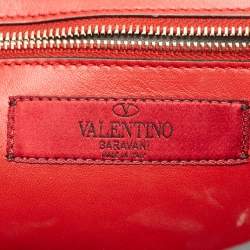 Pre Owned Valentino Black Quilted Leather Rockstud Spike Chain Shoulder Bag