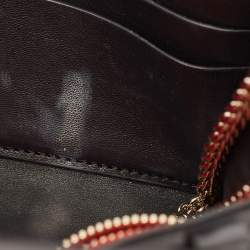 Pre Owned Valentino Black Quilted Leather Rockstud Spike Chain Shoulder Bag