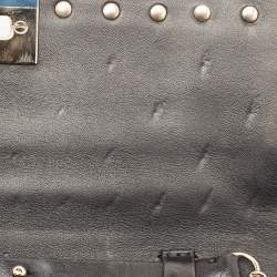 Pre Owned Valentino Black Quilted Leather Rockstud Spike Chain Shoulder Bag