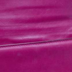 Pre Owned Valentino Pink Leather Medium Glam Lock Chain Shoulder Bag