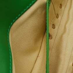 Valentino Green Leather Rockstud Bracelet Clutch