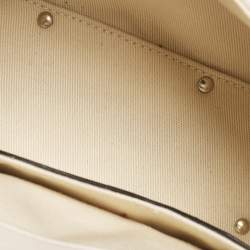 Pre Owned Valentino Off White Quilted Leather Mini Candystud Top Handle Bag