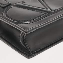 Valentino Black Leather Mini VLogo Walk Tote