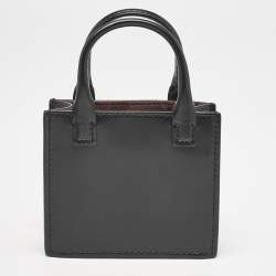 Valentino Black Leather Mini VLogo Walk Tote