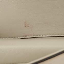 Valentino Off White Leather Loco Flap Shoulder Bag