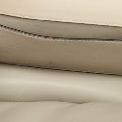 Valentino Off White Leather Loco Flap Shoulder Bag