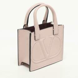 Valentino Garavani Blush Pink Leather Mini VLogo Walk Pouch