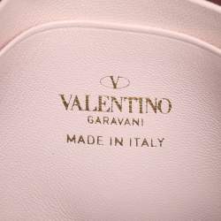 Valentino Garavani Blush Pink Leather Mini VLogo Walk Pouch
