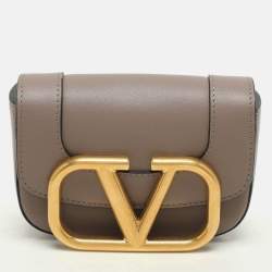 Valentino Beige Leather Mini Supervee Belt Bag
