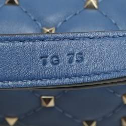 Pre Owned Valentino Blue Leather Rockstud Spike Belt Bags