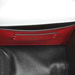 Valentino White Leather Micro V Sling Crossbody Bag