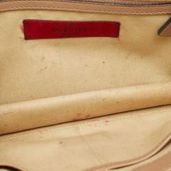 Valentino Beige Leather Medium Glam Lock Shoulder Bag