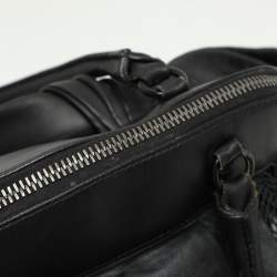 Valentino Black Leather and Mesh Bow Tote