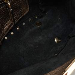 Valentino Gold Leather Mini Rockstud Trapeze Tote