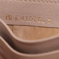 Valentino Beige Leather Rockstud Card Holder