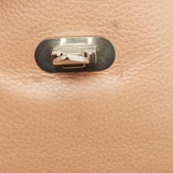 Valentino Beige Leather Medium Rolling Rockstud Shoulder Bag