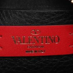 Pre Owned Valentino Black Leather Rockstud Shoulder Bag