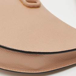 مملوكة مسبقًا Valentino Beige Leather Mini VLogo Hobo