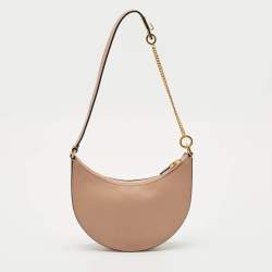 مملوكة مسبقًا Valentino Beige Leather Mini VLogo Hobo
