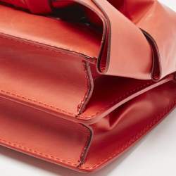 Valentino Red Leather Bow Flap Shoulder Bag