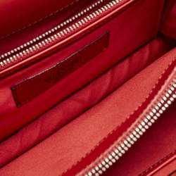 Valentino Red Leather Bow Flap Shoulder Bag