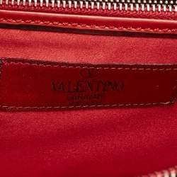 Valentino Red Leather Bow Flap Shoulder Bag