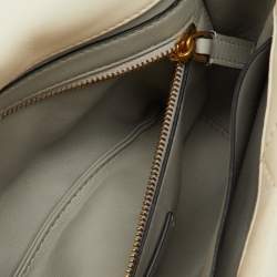Valentino Off White Leather Medium Roman Stud Top Handle Bag