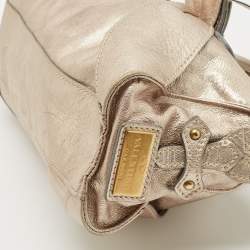 Valentino Rose Gold Leather Bow Zip Satchel