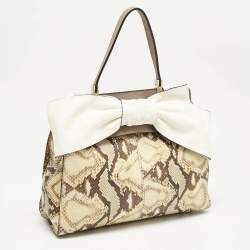 Valentino Multicolor Python and Leather Aphrodite Bow Bag