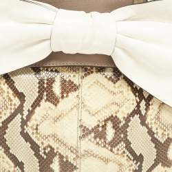 Valentino Multicolor Python and Leather Aphrodite Bow Bag