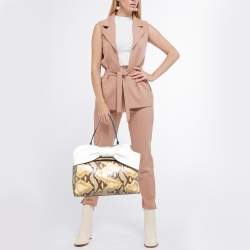 Valentino Multicolor Python and Leather Aphrodite Bow Bag