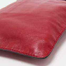Valentino Red Leather Rockstud Flat Crossbody Bag