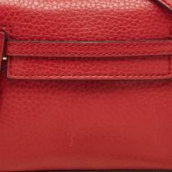 Valentino Red Leather Mini My Rockstud Top Handle Bag