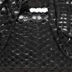 Valentino Black Python Bow Clutch