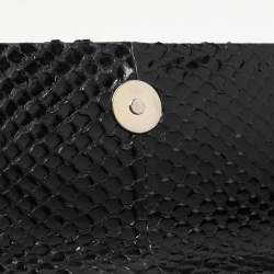 Valentino Black Python Bow Clutch