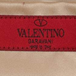 Valentino Brown/Beige Python Bow Clutch