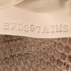 Valentino Brown/Beige Python Bow Clutch