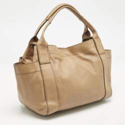 Valentino Brown Leather Aphrodite Bow Tote