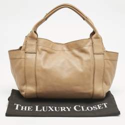 Valentino Brown Leather Aphrodite Bow Tote