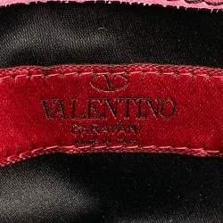 Valentino Fuchsia Leather Frame Tote