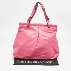 Valentino Fuchsia Leather Frame Tote