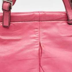Valentino Fuchsia Leather Frame Tote
