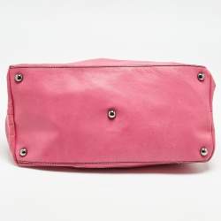 Valentino Fuchsia Leather Frame Tote