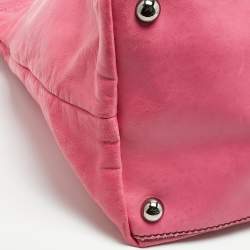 Valentino Fuchsia Leather Frame Tote