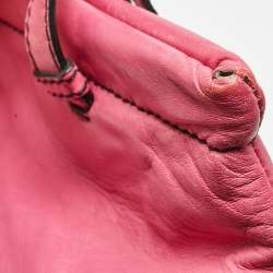 Valentino Fuchsia Leather Frame Tote
