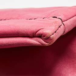 Valentino Fuchsia Leather Frame Tote
