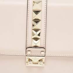 Valentino Pink Leather Medium Glam Lock Shoulder Bag