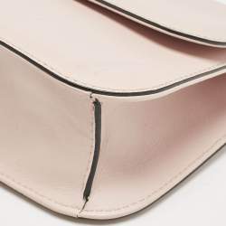 Valentino Pink Leather Medium Glam Lock Shoulder Bag