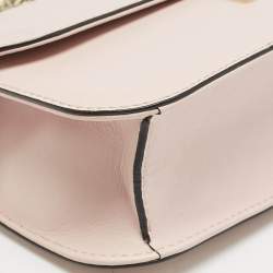 Valentino Pink Leather Medium Glam Lock Shoulder Bag